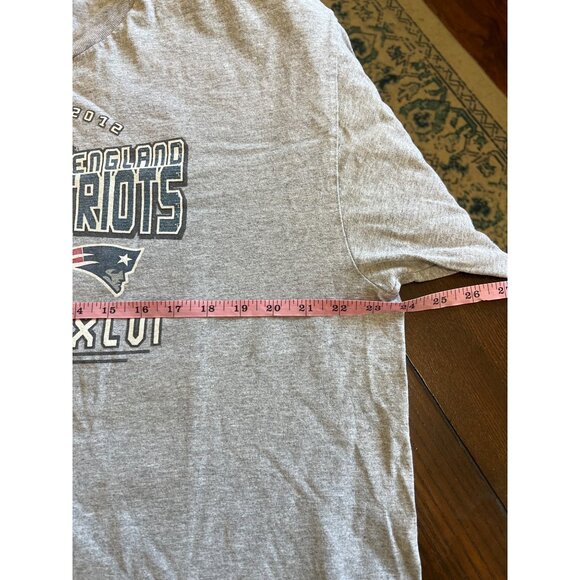 NFL Team Apparel Giants Patriots XLVI 2012 Super Bowl Short Sleeve T-Shirt XL - Picture 6 of 7